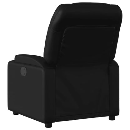 Elektrisk Massagefåtölj svart Recliner konstläder