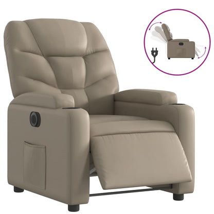 Elektrisk Massagefåtölj cappuccino Recliner konstläder