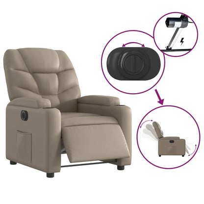 Elektrisk Massagefåtölj cappuccino Recliner konstläder