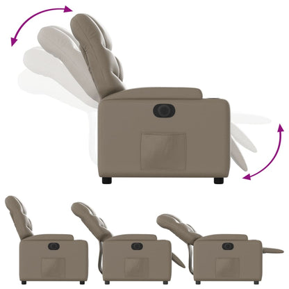 Elektrisk Massagefåtölj cappuccino Recliner konstläder