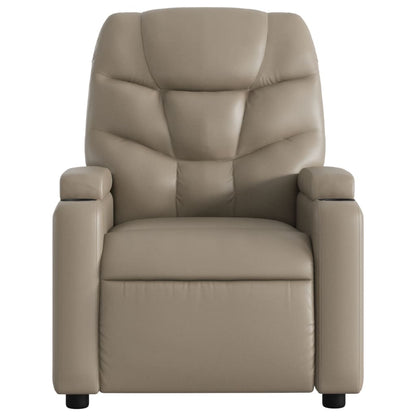 Elektrisk Massagefåtölj cappuccino Recliner konstläder