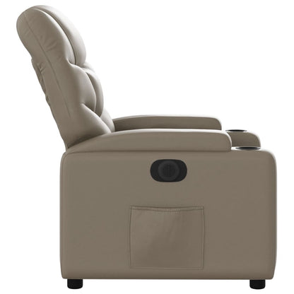 Elektrisk Massagefåtölj cappuccino Recliner konstläder