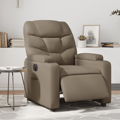 Elektrisk Massagefåtölj cappuccino Recliner konstläder