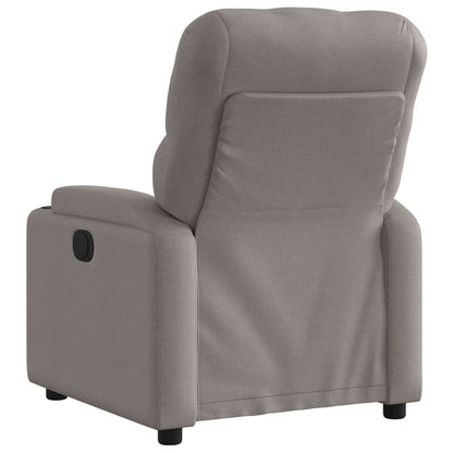 Elektrisk Massagefåtölj taupe Recliner tyg