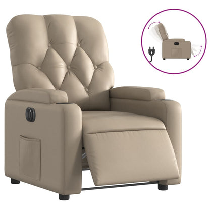 Elektrisk Massagefåtölj cappuccino Recliner konstläder