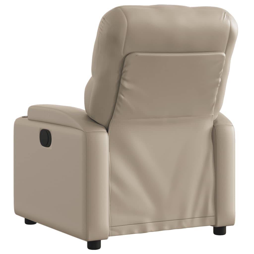 Elektrisk Massagefåtölj cappuccino Recliner konstläder