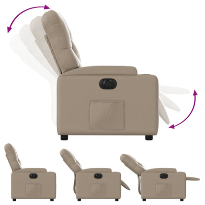 Elektrisk Massagefåtölj cappuccino Recliner konstläder