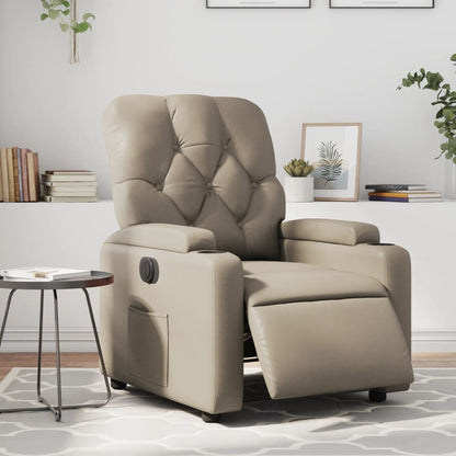 Elektrisk Massagefåtölj cappuccino Recliner konstläder