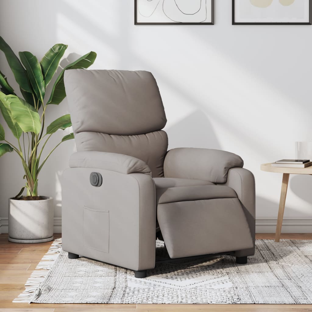 Electric Massage nojatuoli Recliner taupe kangasta