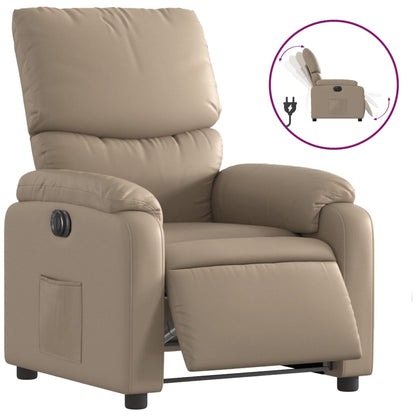 Elektrisk Massagefåtölj cappuccino Recliner konstläder