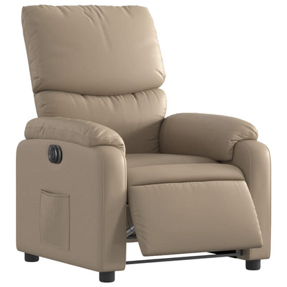 Elektrisk Massagefåtölj cappuccino Recliner konstläder