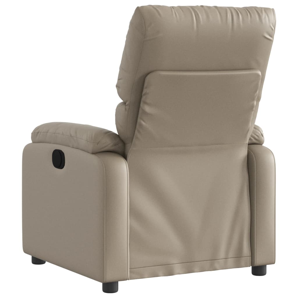 Elektrisk Massagefåtölj cappuccino Recliner konstläder