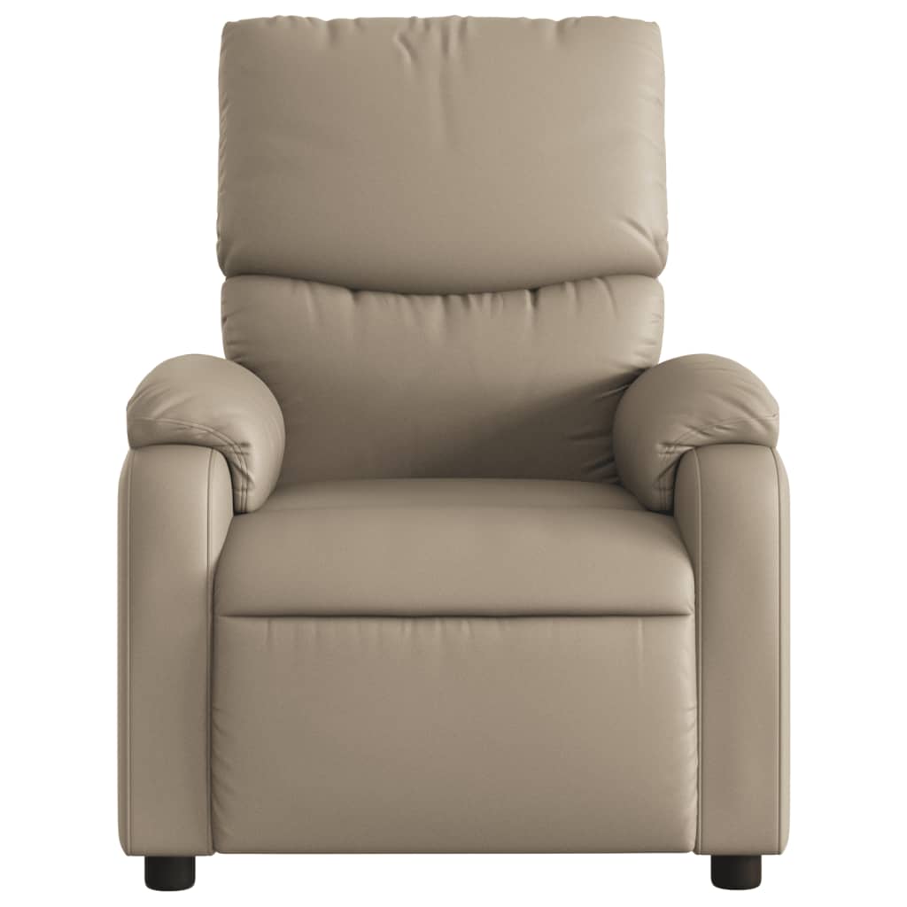 Elektrisk Massagefåtölj cappuccino Recliner konstläder