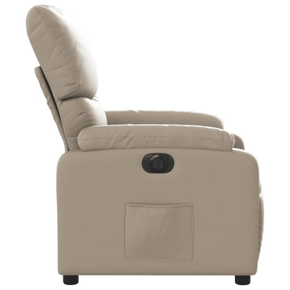 Elektrisk Massagefåtölj cappuccino Recliner konstläder