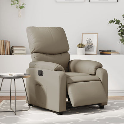 Elektrisk Massagefåtölj cappuccino Recliner konstläder