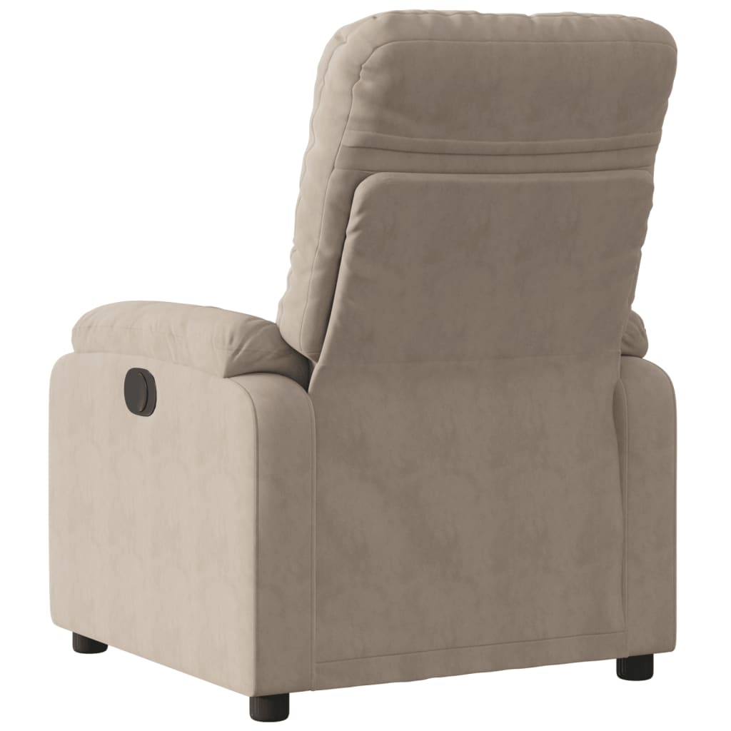 Electric Massage nojatuoli Recliner taupe mikrokuitukangas