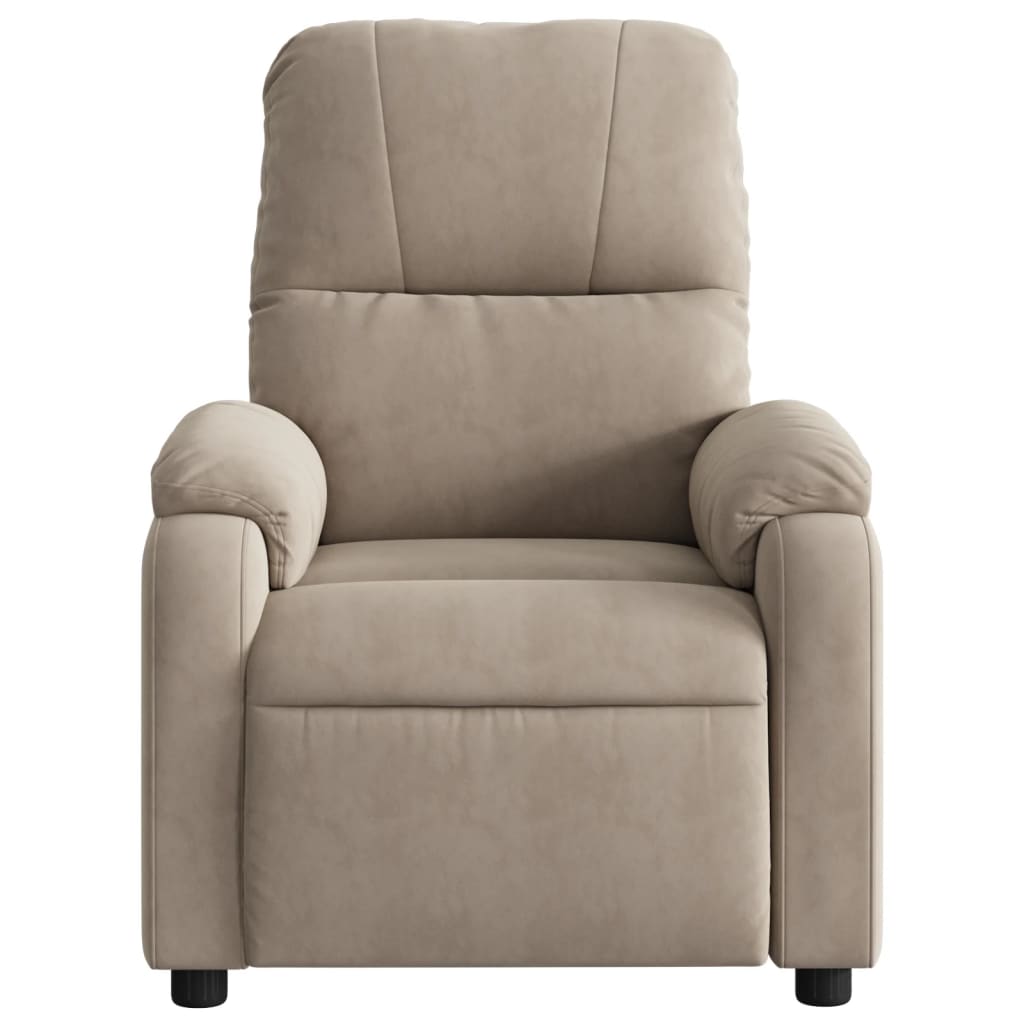 Electric Massage nojatuoli Recliner taupe mikrokuitukangas