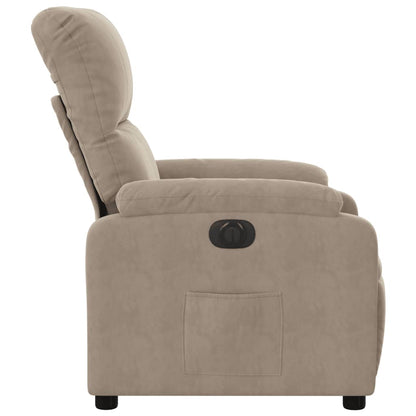 Electric Massage nojatuoli Recliner taupe mikrokuitukangas