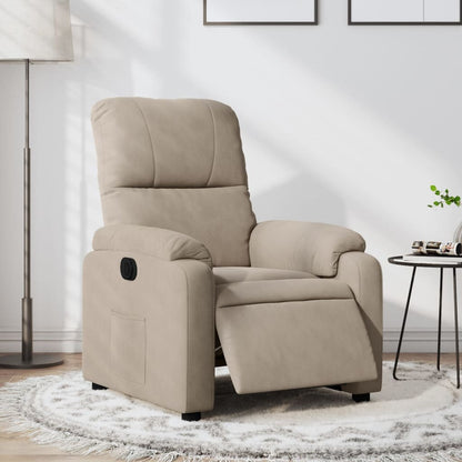 Electric Massage nojatuoli Recliner taupe mikrokuitukangas