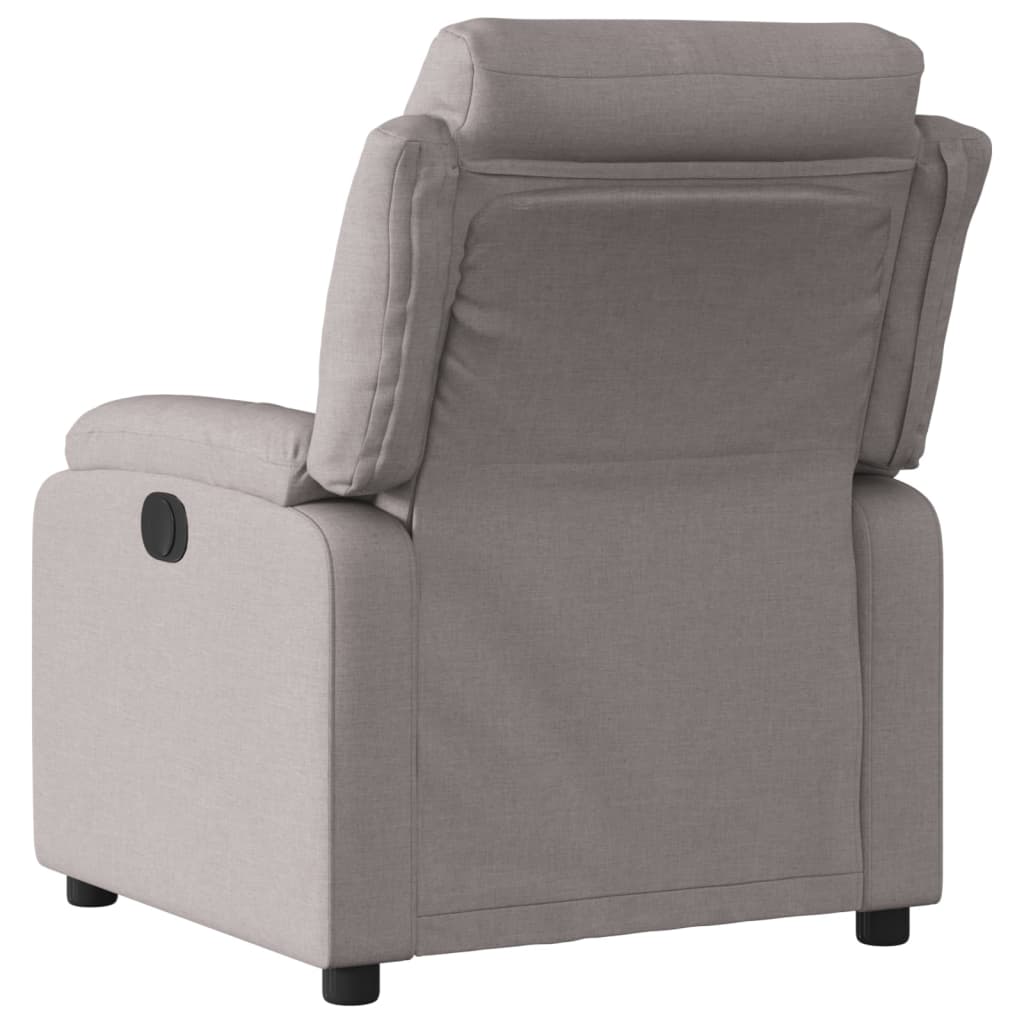 Elektrisk Massagefåtölj taupe Recliner tyg