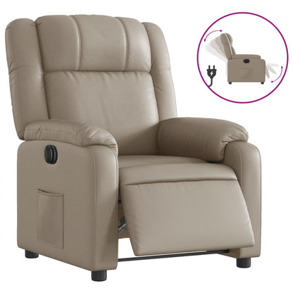 Elektrisk Massagefåtölj cappuccino Recliner konstläder