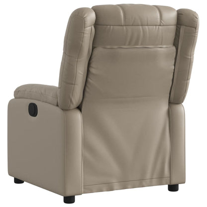 Elektrisk Massagefåtölj cappuccino Recliner konstläder