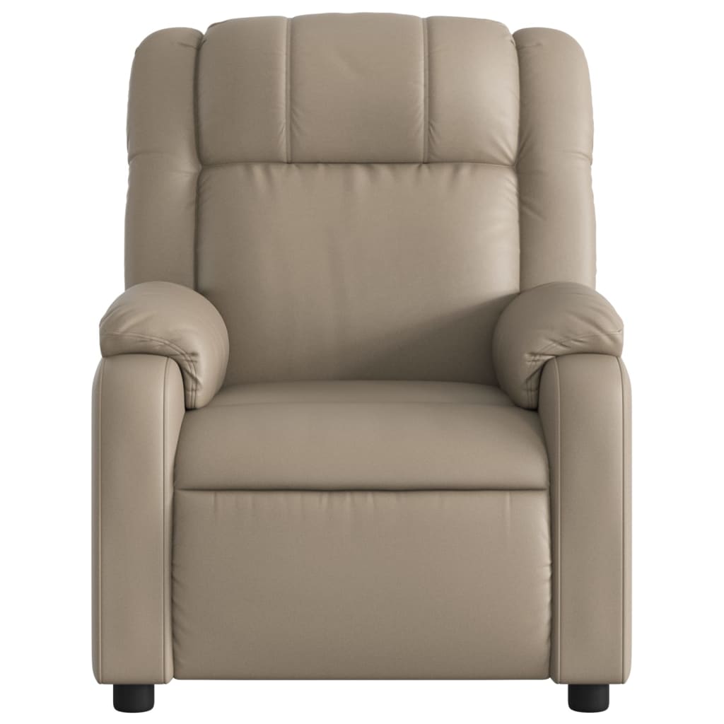 Elektrisk Massagefåtölj cappuccino Recliner konstläder