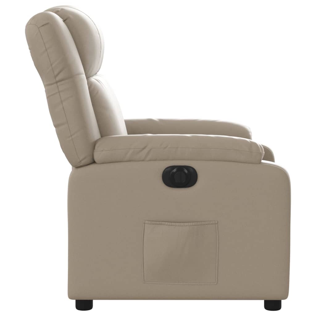 Elektrisk Massagefåtölj cappuccino Recliner konstläder