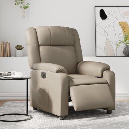 Elektrisk Massagefåtölj cappuccino Recliner konstläder