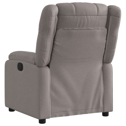 Elektrisk Massagefåtölj taupe Recliner tyg