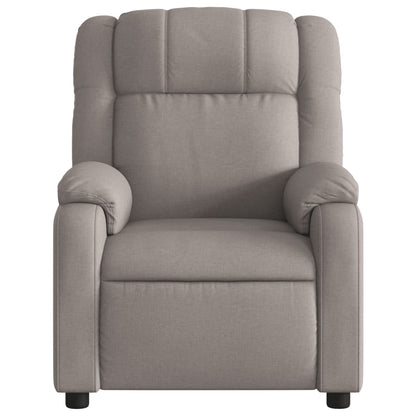 Elektrisk Massagefåtölj taupe Recliner tyg