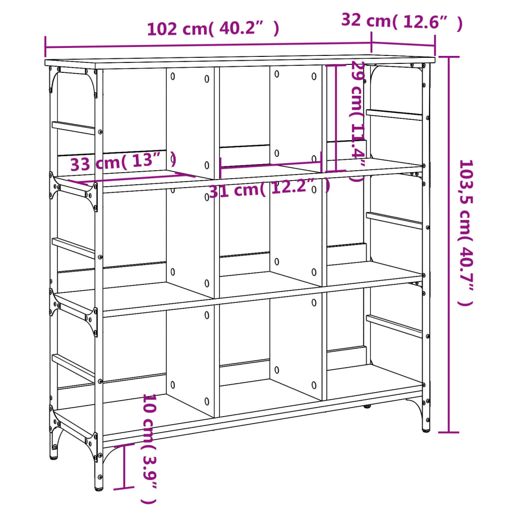 Skänk Sonoma ek 102x32x103,5 cm