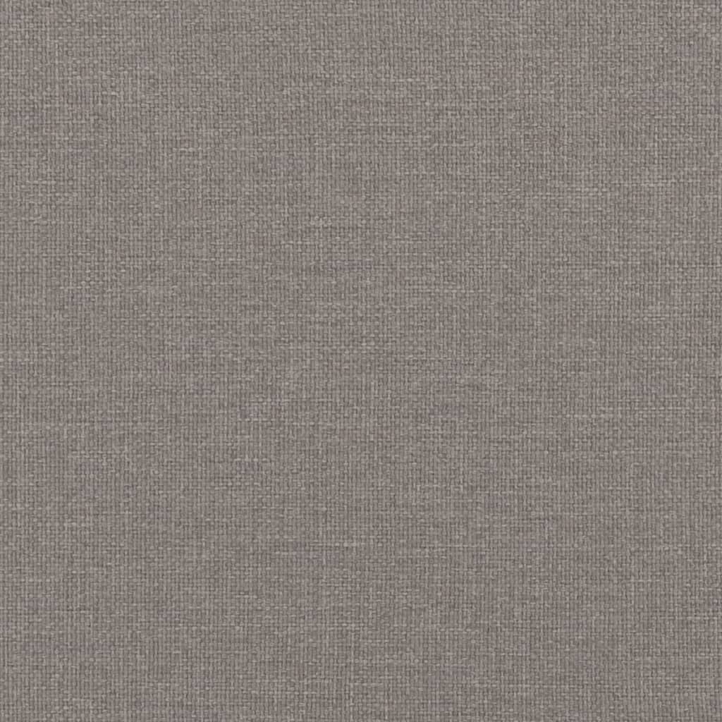 Sittbänk taupe med dynor 113x64,5x75,5 cm tyg