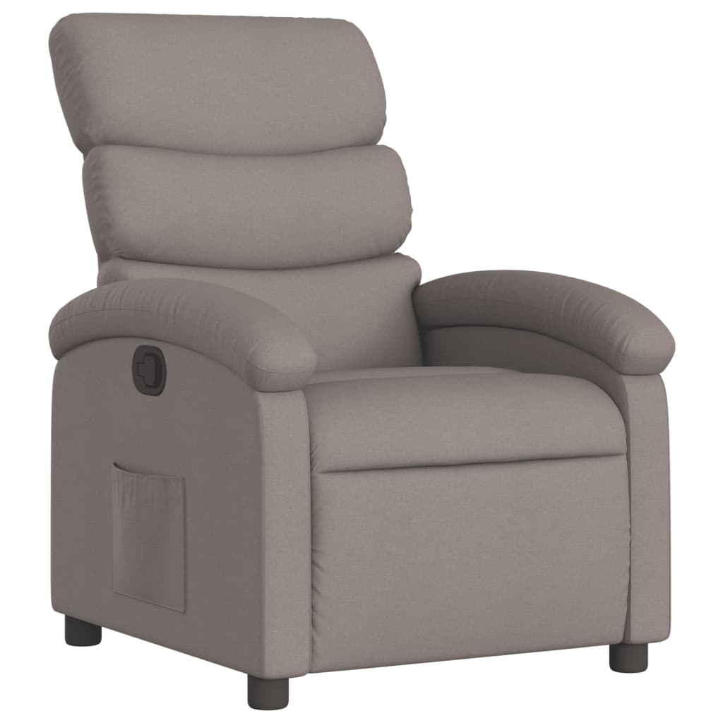 Nojatuoli Recliner taupe kangasta