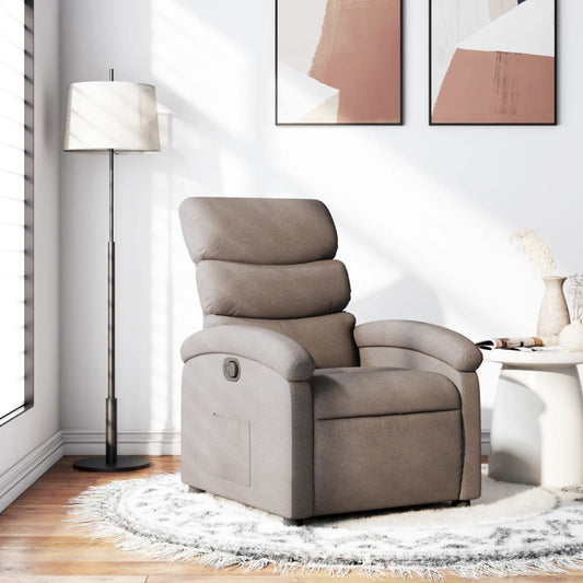 Nojatuoli Recliner taupe kangasta