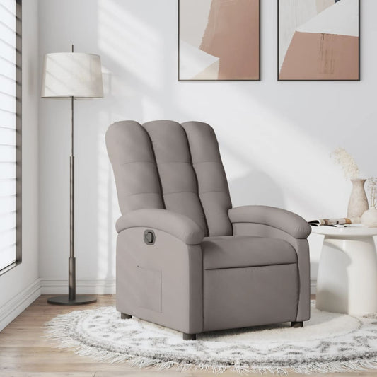 Nojatuoli Recliner taupe kangasta