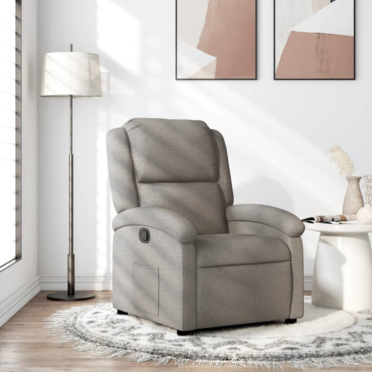 Nojatuoli Recliner taupe kangasta