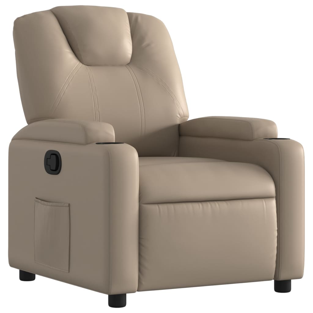 Fåtölj cappuccino Recliner konstläder