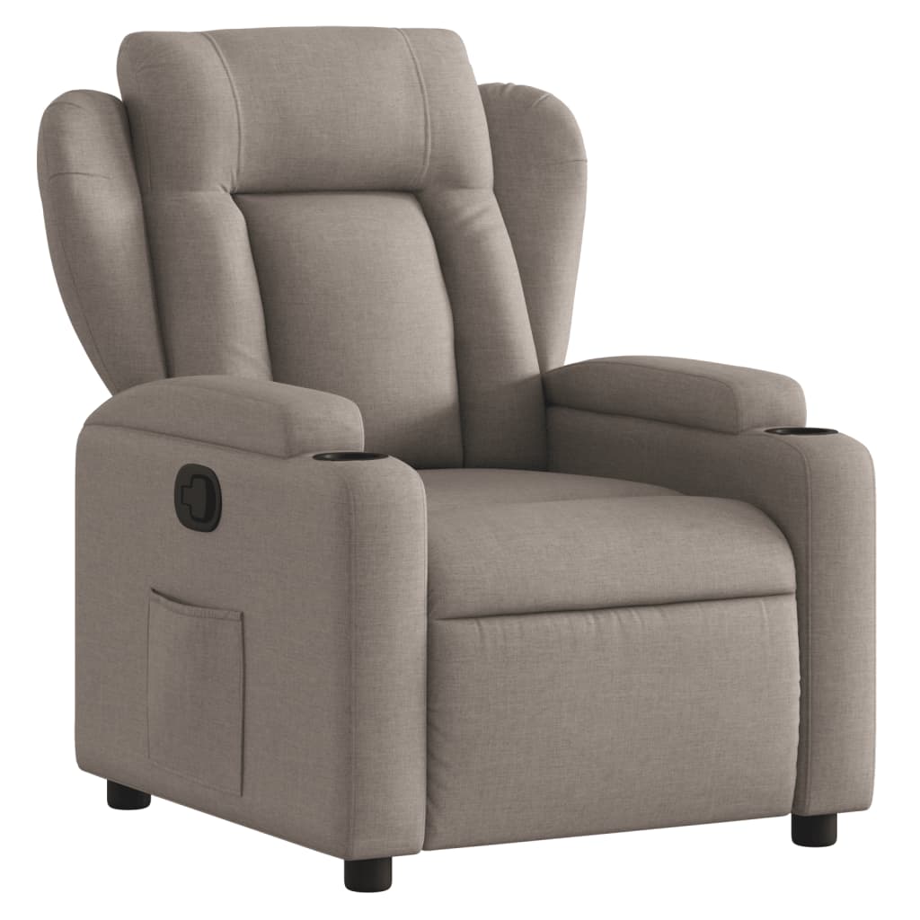 Nojatuoli Recliner taupe kangasta