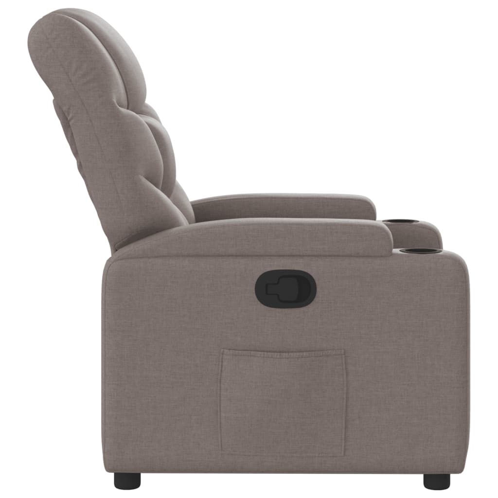 Nojatuoli Recliner taupe kangasta