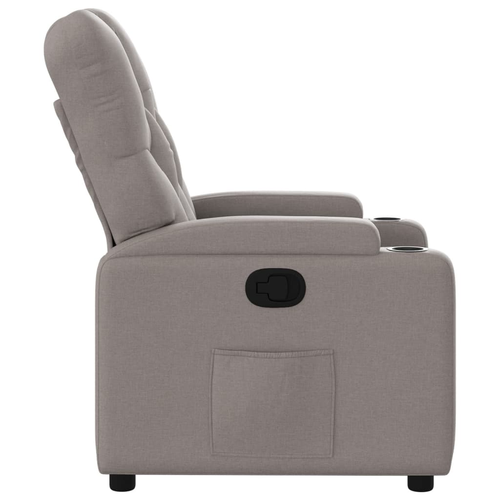 Nojatuoli Recliner taupe kangasta