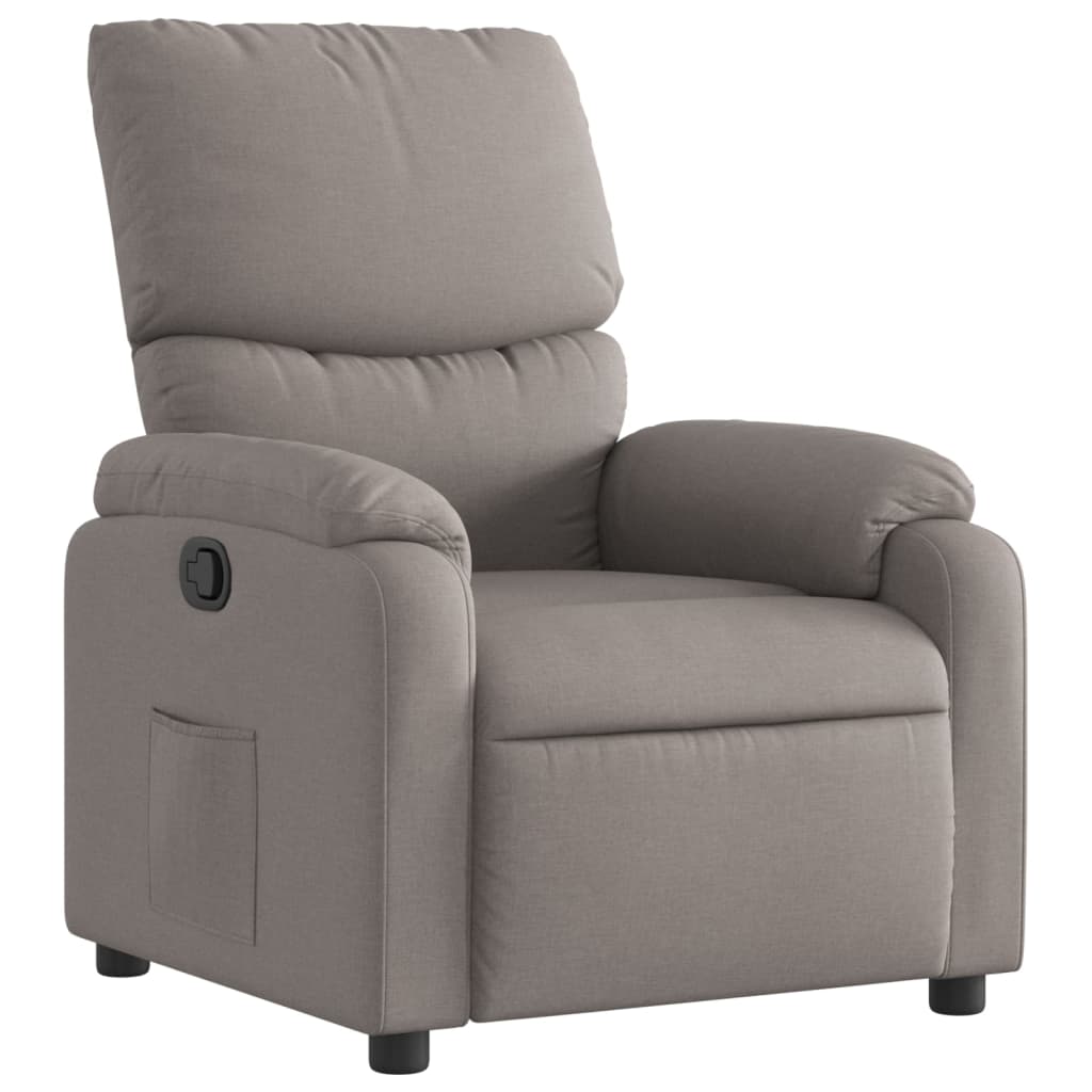 Nojatuoli Recliner taupe kangasta