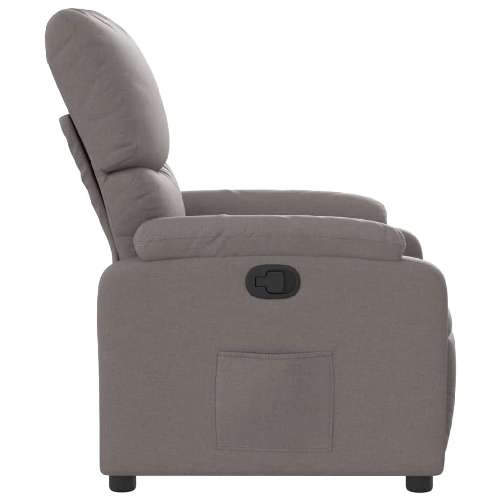 Nojatuoli Recliner taupe kangasta