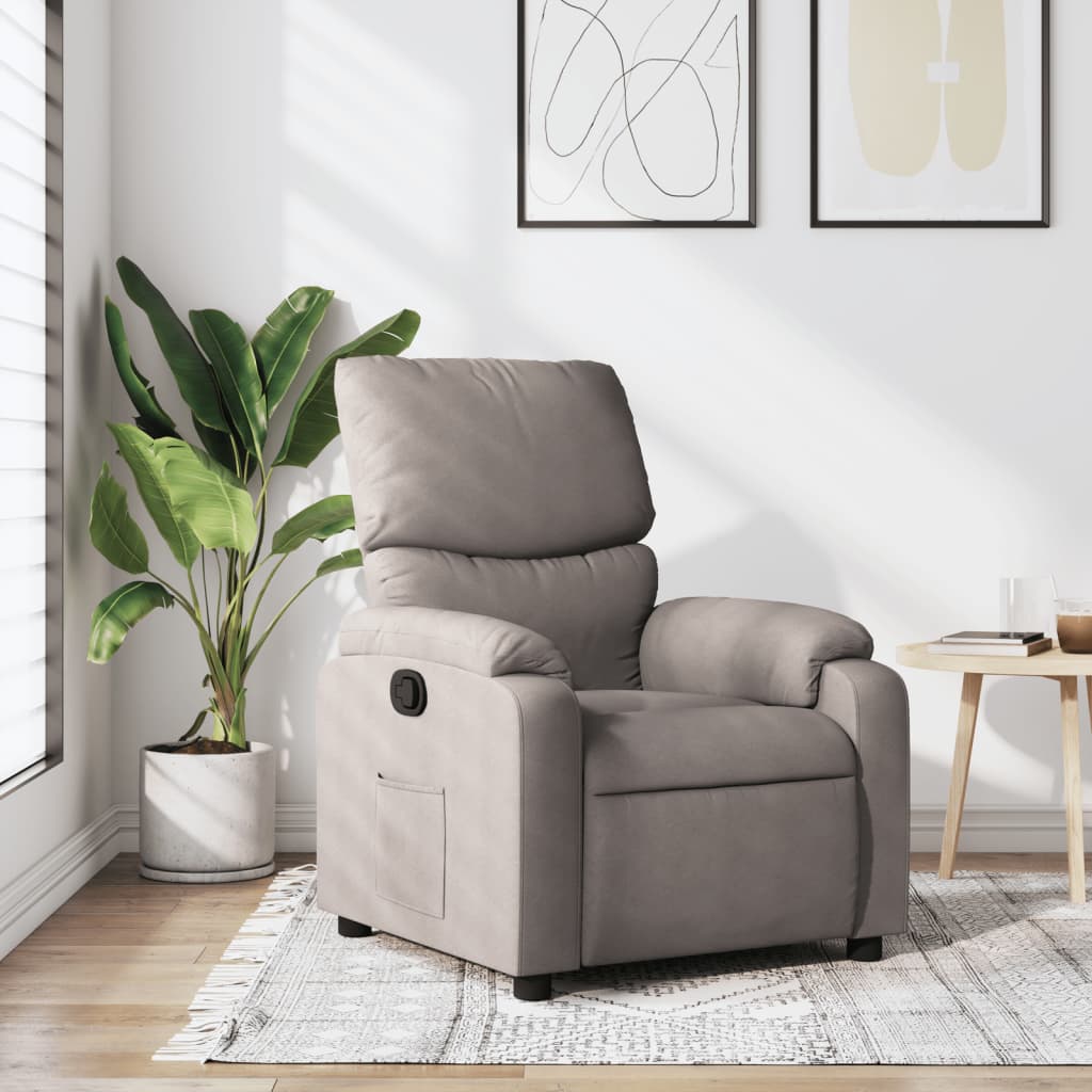 Nojatuoli Recliner taupe kangasta