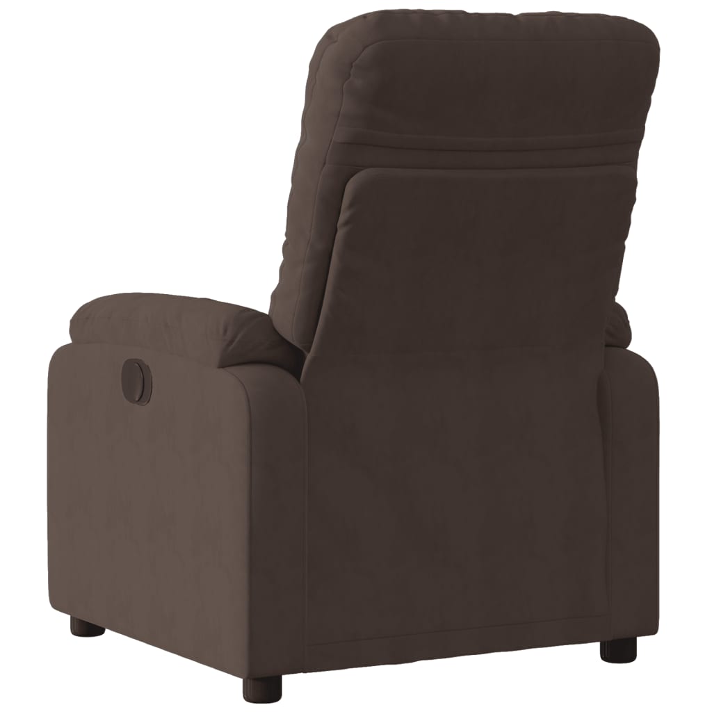 Fåtölj brun Recliner mikrofibertyg