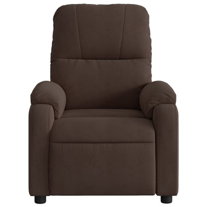 Fåtölj brun Recliner mikrofibertyg