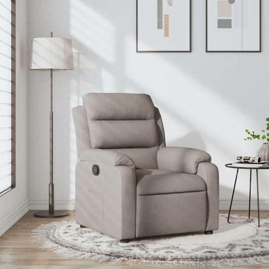 Nojatuoli Recliner taupe kangasta