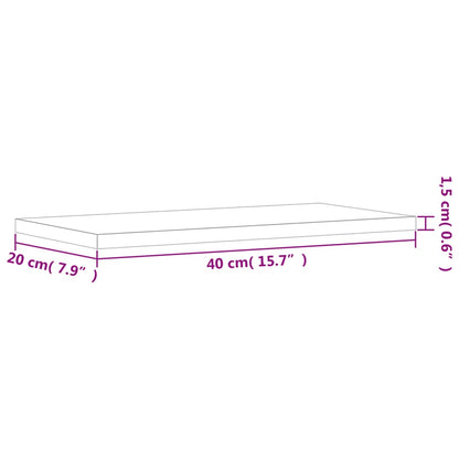 Seinähyllyt 4 savunväristä tammea 40x20x1,5 cm puutavaraa