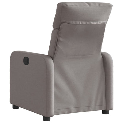 Elektrisk Massagefåtölj taupe Recliner tyg