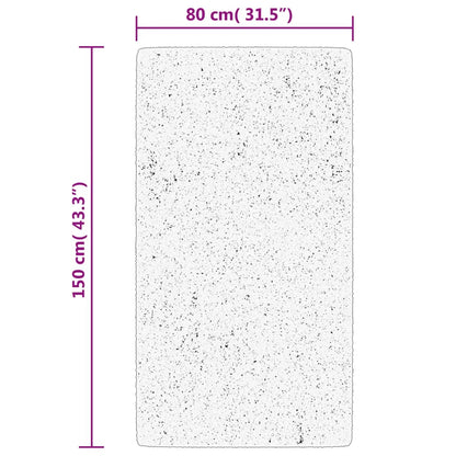 Golvmatta antracit HUARTE med kort lugg tvättbar 80x150 cm